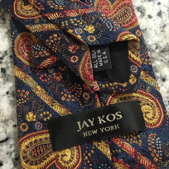 Jay Kos 100% silk handmade neck tie - Picture 6 of 6